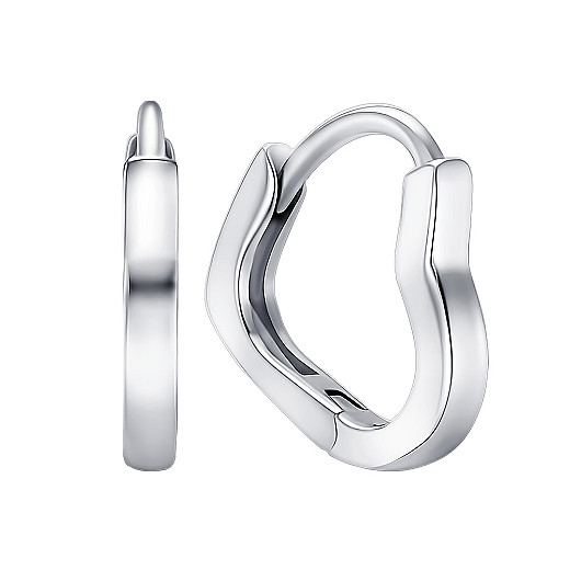 Серьги из серебра в форме сердечек ISA0506-E/12