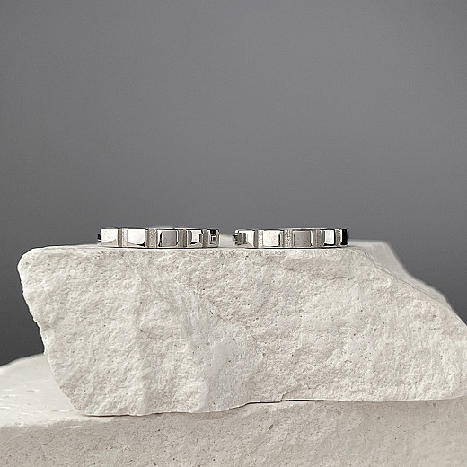 Сережки-кільця з білого золота  P-K-3171-E/02 №4