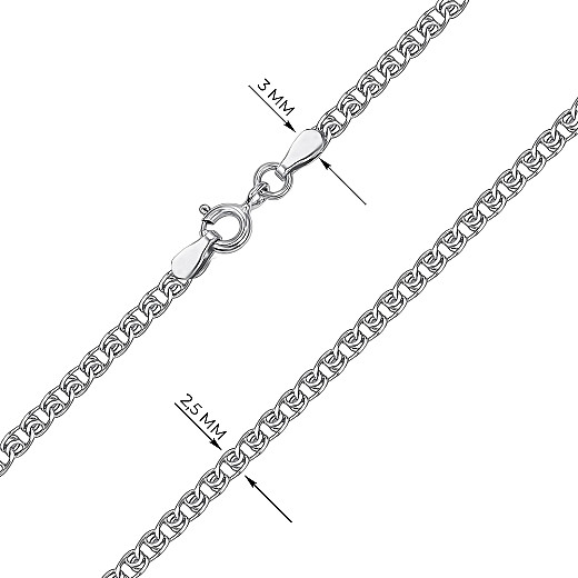 Ланцюг з срібла  Love D/C 040 Rod V-L/12 №3