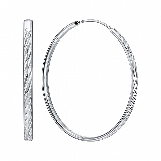 Серьги-кольца из серебра ISA0167-E/12