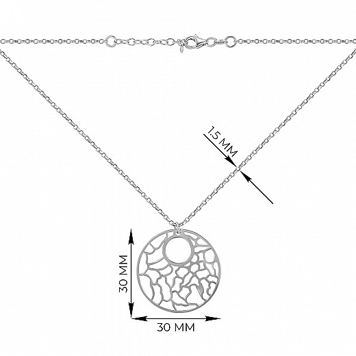 Ажурне кольє зі срібла  PR0233_NC2959-K/12 №3