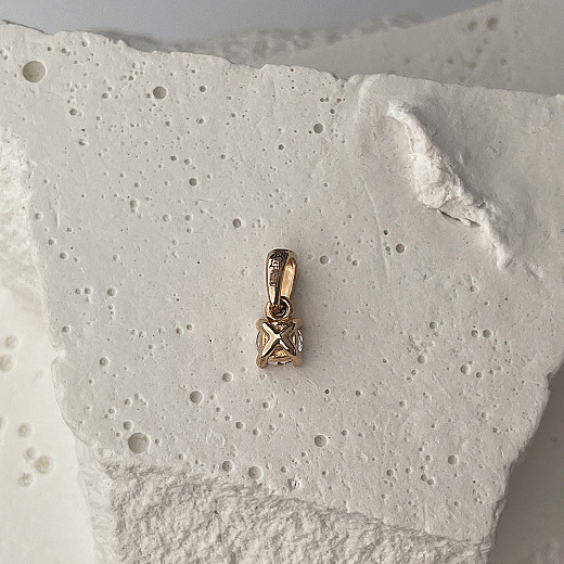 Підвіска з червоного золота з фіанітом S Zirconia 31288/SW №6
