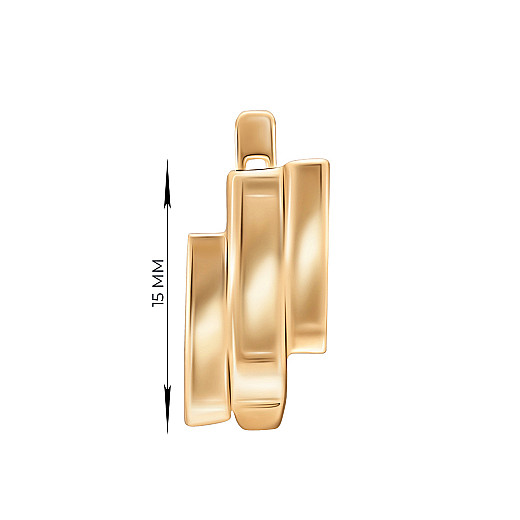 Сережки з жовтого золота  F-K-2524-E/03 №2