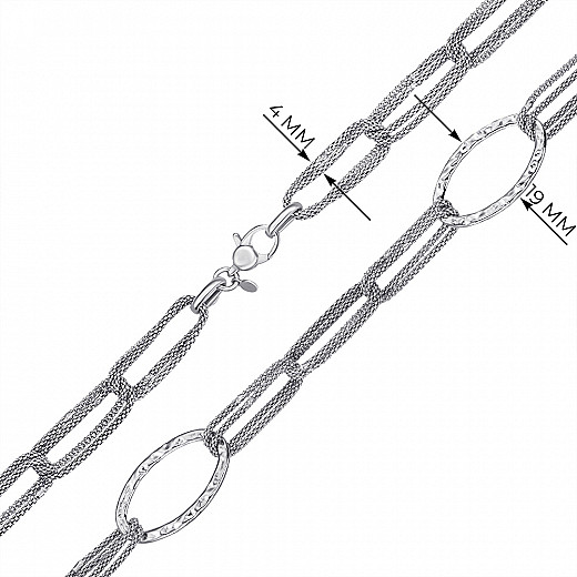 Колье из серебра с декоративными элементами CCTXX000001-K/12 №2