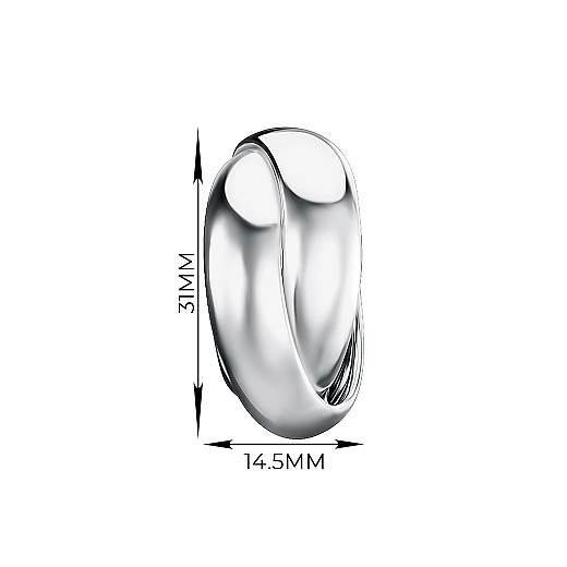 Серьги-кольца из серебра OF032-0046-E/12 №2