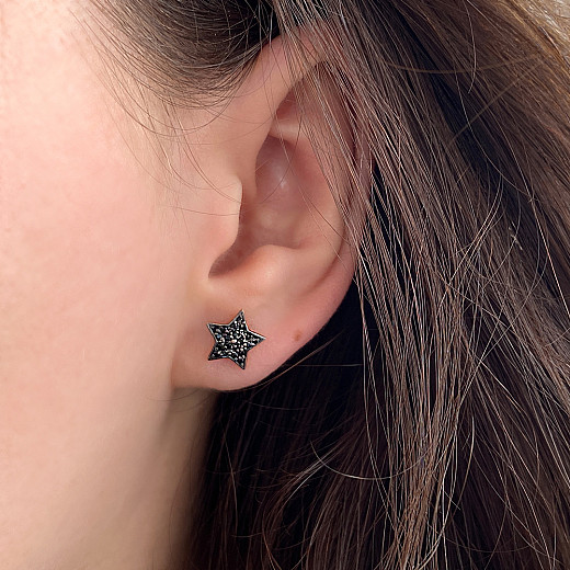 One earring made of red gold with cubic zirconia 21805-0/01/1/526 №4