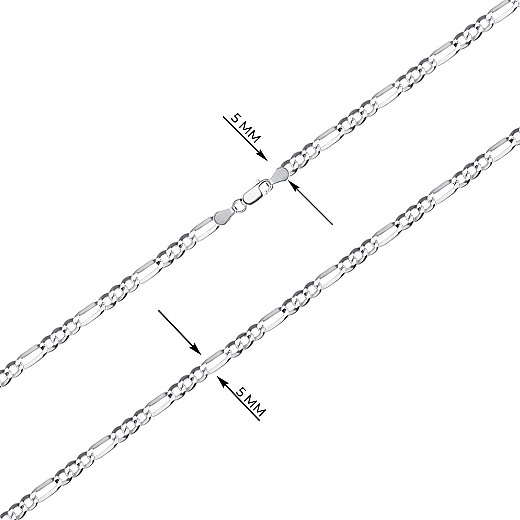 Ланцюг з срібла  073 S. FLAT-5-L/12 №3