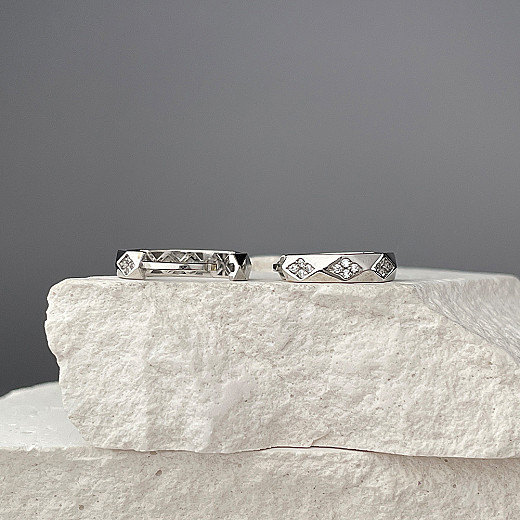 Сережки з білого золота з фіанітами P-K-3158-E/02/1 №5