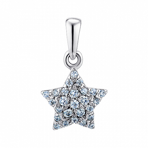 Підвіска зі срібла з фіанітами 35179/12/1/36