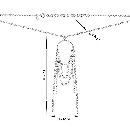 Колье из серебра CCFXD000055-K/12 №3