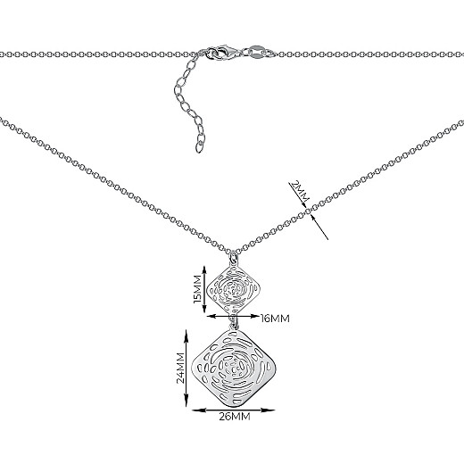 Колье из серебра CLT_11983-K/12 №3