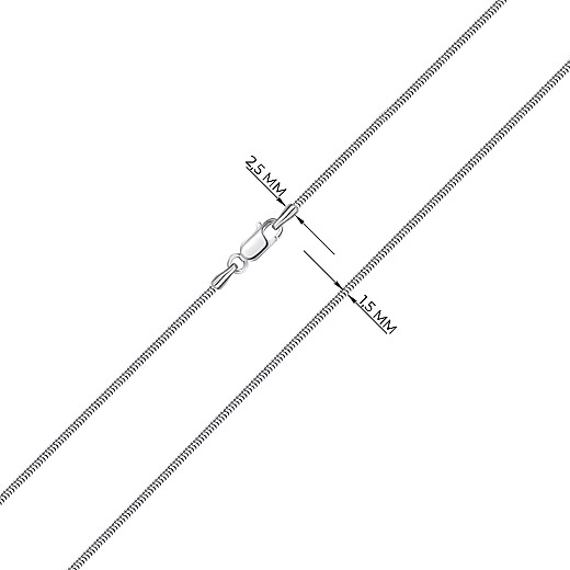 Ланцюг з срібла  SNK D/C 160 Rod-L/12 №3