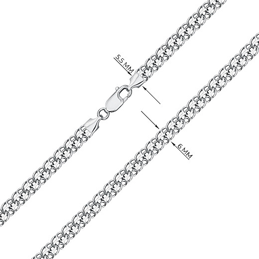 Ланцюг з срібла  BR 080 Rod-L/12 №3