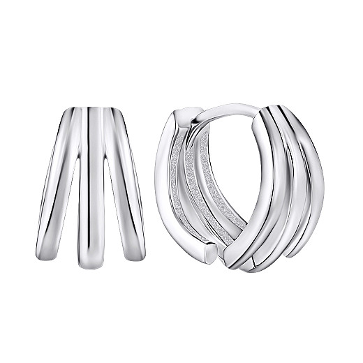 Серьги-кольца из серебра AE03392-E/12