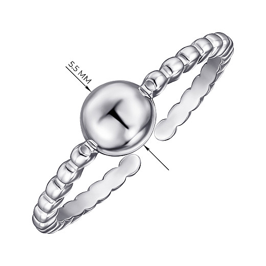 Разомкнутое кольцо из серебра DY120245-S-W-NA-R/12 №3