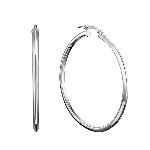Серьги-кольца из серебра OF036-0040-E/12