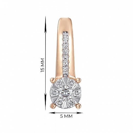 Серьги из комбинированного золота с бриллиантами 807071/14/1/9993 №2