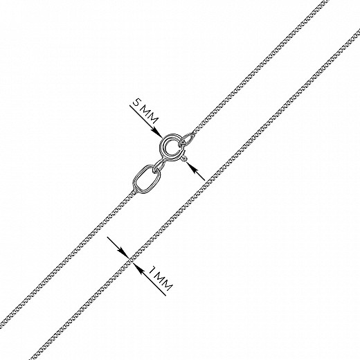 Ланцюг з білого золота  66938-1.5-2/02 №3