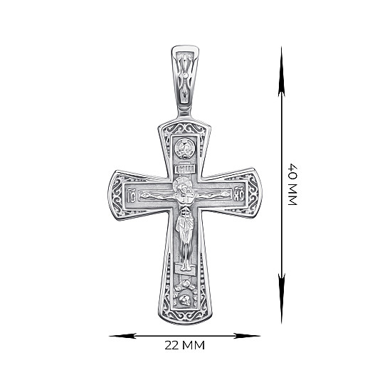 Крестик из серебра с31544 №4