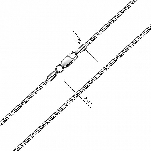Ланцюг з срібла  CCT19D Rod-L/12 №2