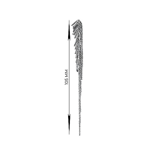 Серьги-кольца из серебра OCFXD000094-E/12 №2