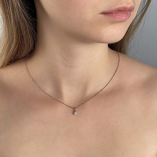Підвіска з червоного золота з фіанітом S Zirconia 31288/SW №4