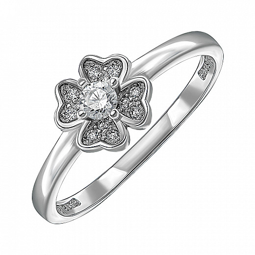 Кольцо из серебра с фианитами 1RI56855-R