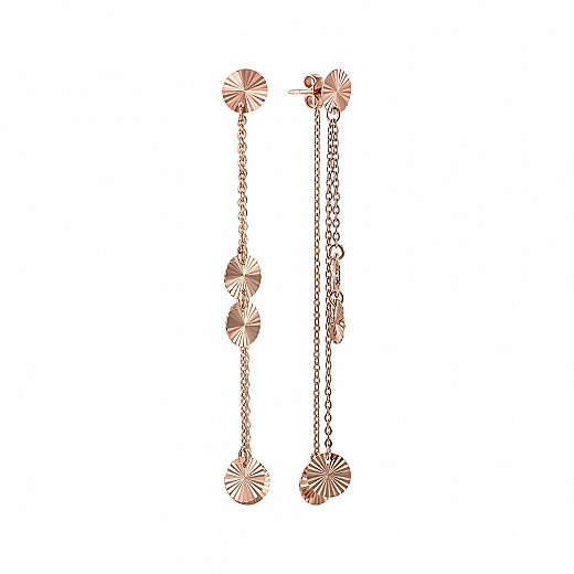 Серьги из красного золота 02747-1/01/2