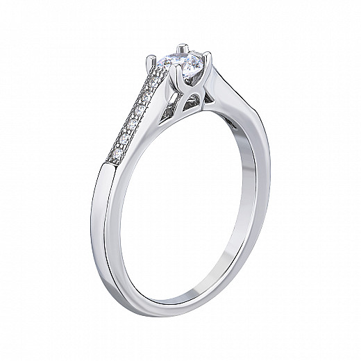 Кольцо из серебра с фианитами 2R16842-R/12/1 №2