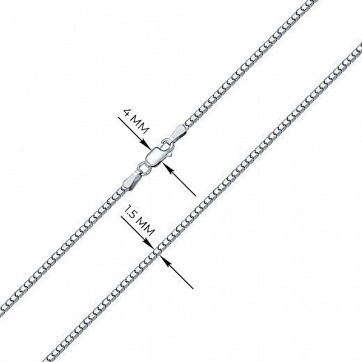 Ланцюг з срібла  CUB 14 Rod-L/12 №3