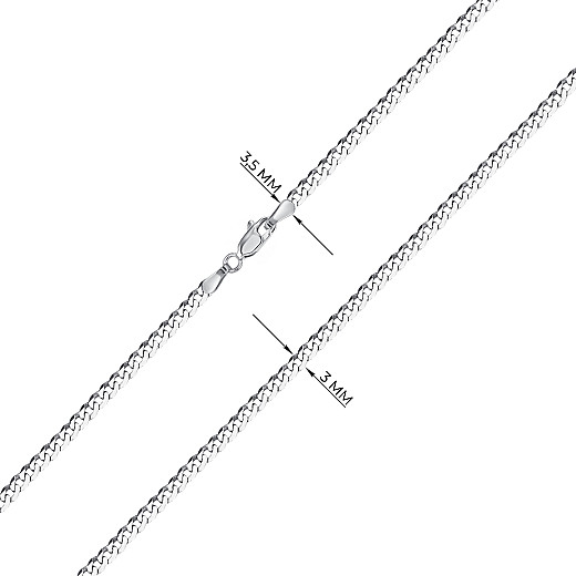 Ланцюг з срібла  GFPE 080 Rod-L/12 №3