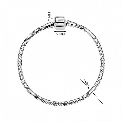Браслет для шармов из серебра HC-186-19CM-S-B/12 №3