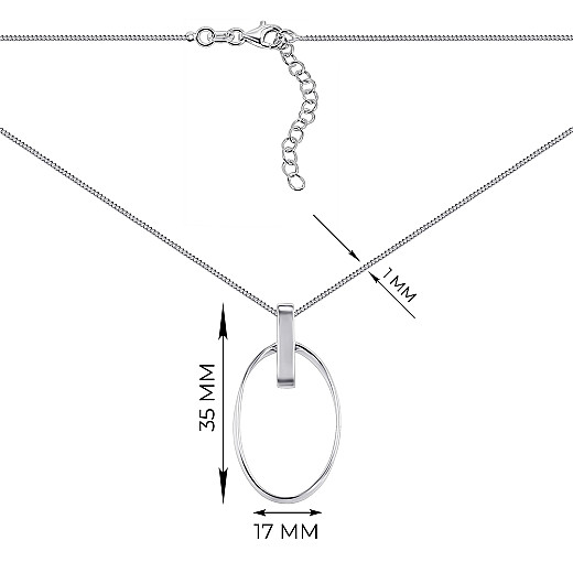 Колье из серебра CLT  11811 G-K/12 №3