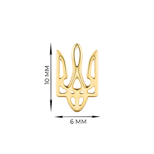 Сережки-пусети з жовтого золота  21582/03/0 №2
