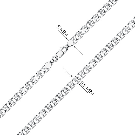 Ланцюг з срібла  LOVE D/C 080 Rod-L/12 №3