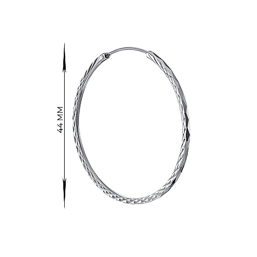 Серьги-кольца из серебра SE00627-E/12 №2