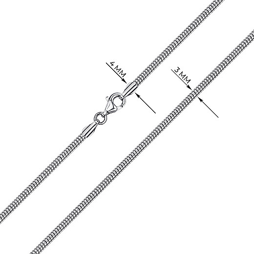 Цепь из серебра CCT 24 Rod -L/12 №3