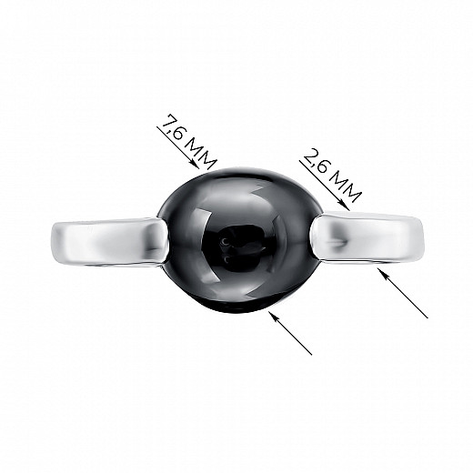 Каблучка з срібла з керамікою SR2824-B-R/12 №3