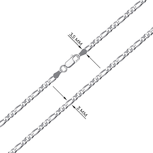 Ланцюг з срібла  073 S. FLAT-1-L/12 №3