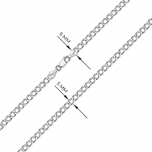Ланцюг зі срібла GDE XL 100 Rod-L/12 №3