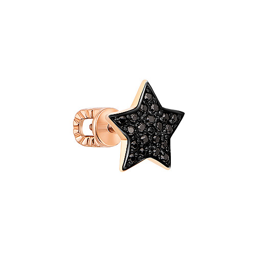 One earring made of red gold with cubic zirconia 21805-0/01/1/526 №2