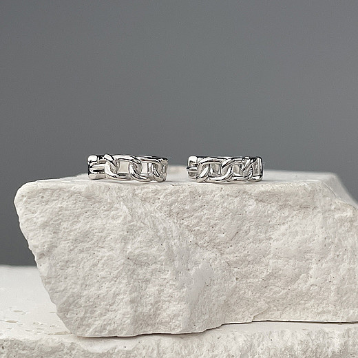 Серьги-кольца из серебра B04663-E/12 №4