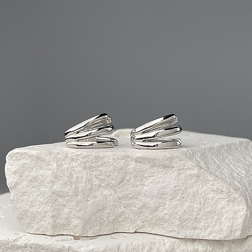 Серьги-кольца из серебра AE03392-E/12 №4