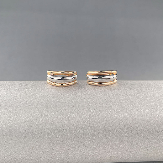 Сережки з комбінованого золота  27076/01/1 №3