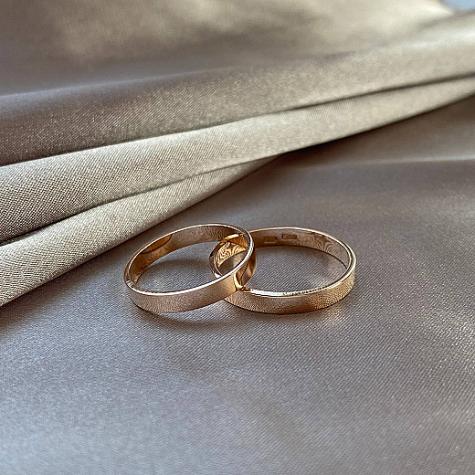 Обручка з червоного золота 10103 №5