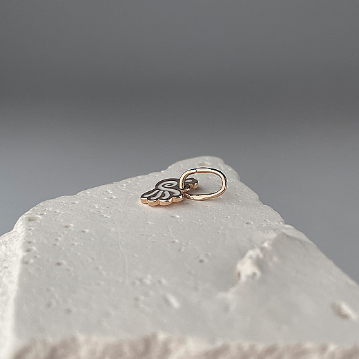 Підвіска Голубка з червоного золота з білою емаллю 32652/01/0/483 №6