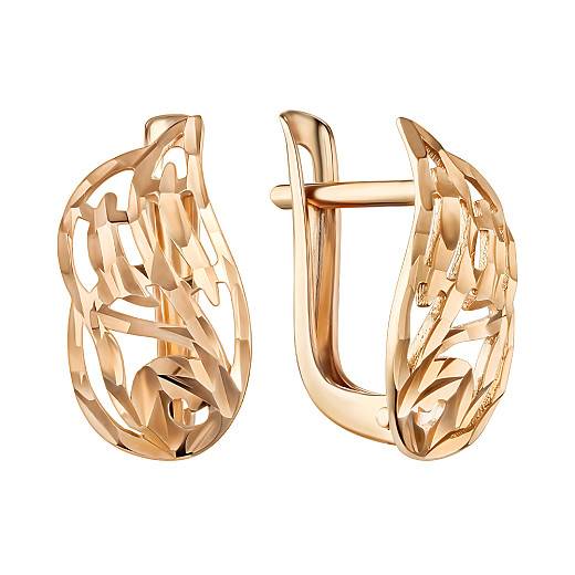 Сережки з червоного золота 21396