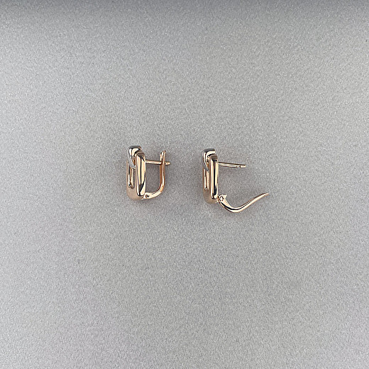 Сережки з комбінованого золота  27074/01/1 №4