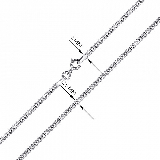 Ланцюг з срібла  MNDC 040 Rod-L/12 №3