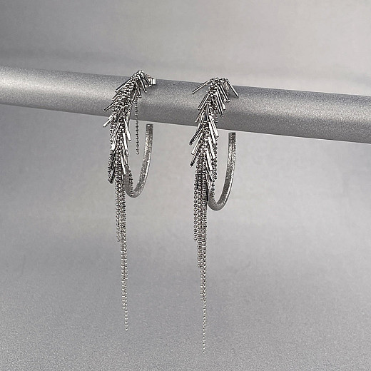 Серьги-кольца из серебра OCFXD000094-E/12 №4